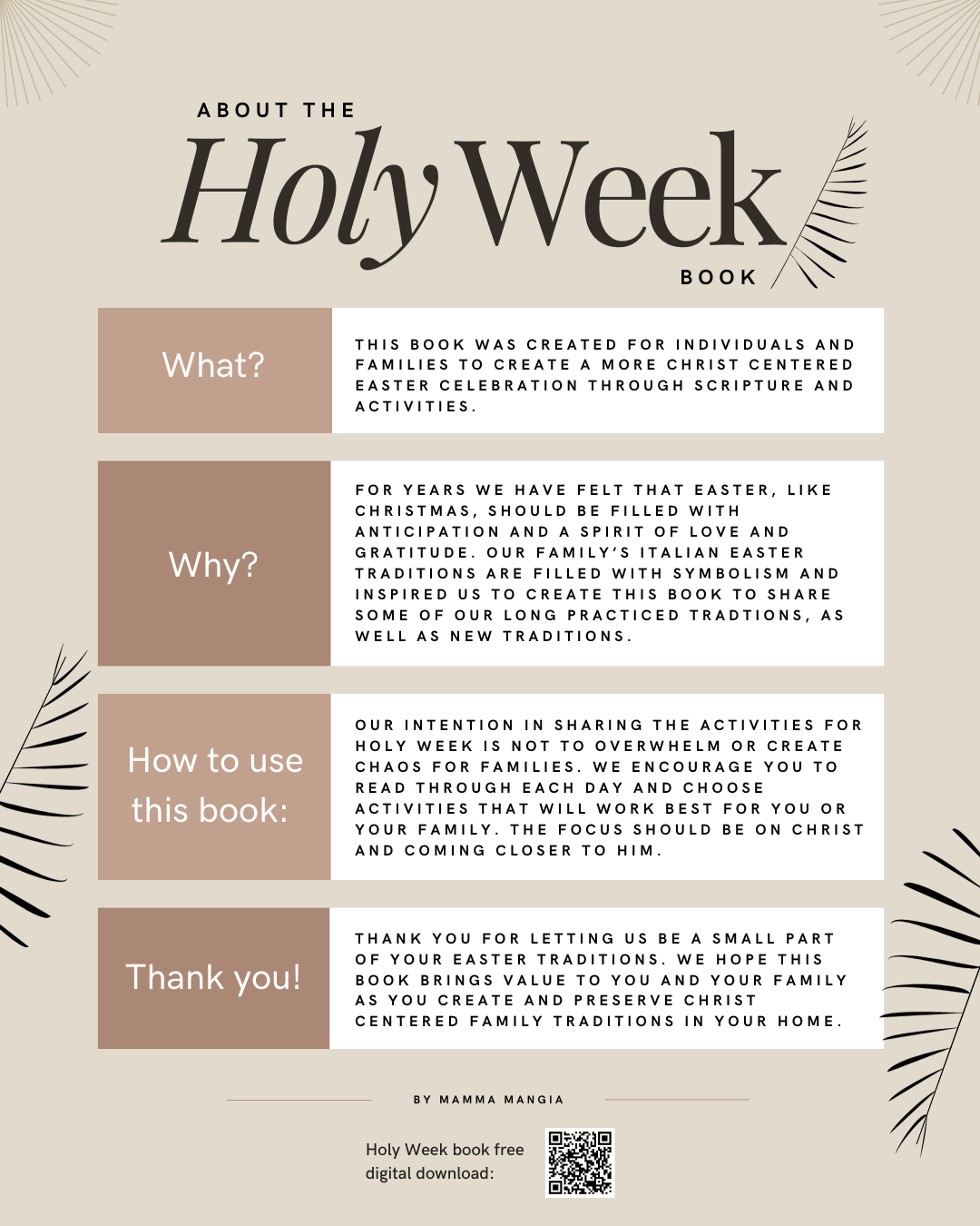 Holy Week Activity Book (Physical Copy) - Mamma Mangia