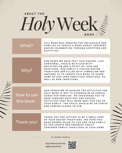 Holy Week Activity Book (Physical Copy) - Mamma Mangia